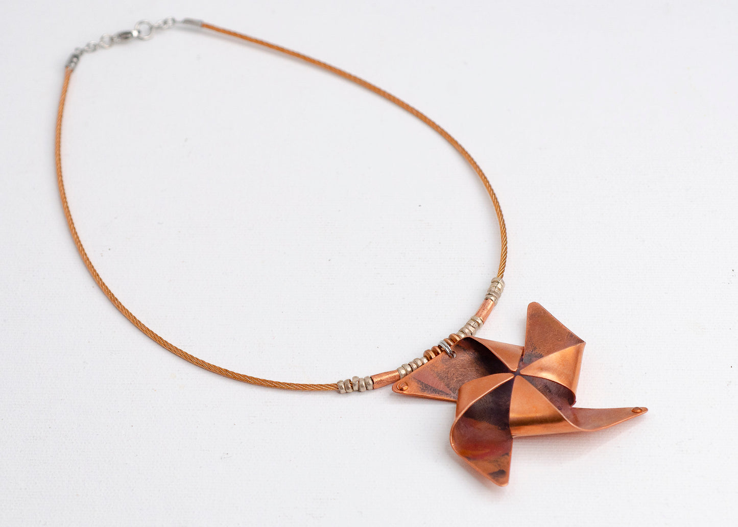 Pinwheel Necklace Copper - Large