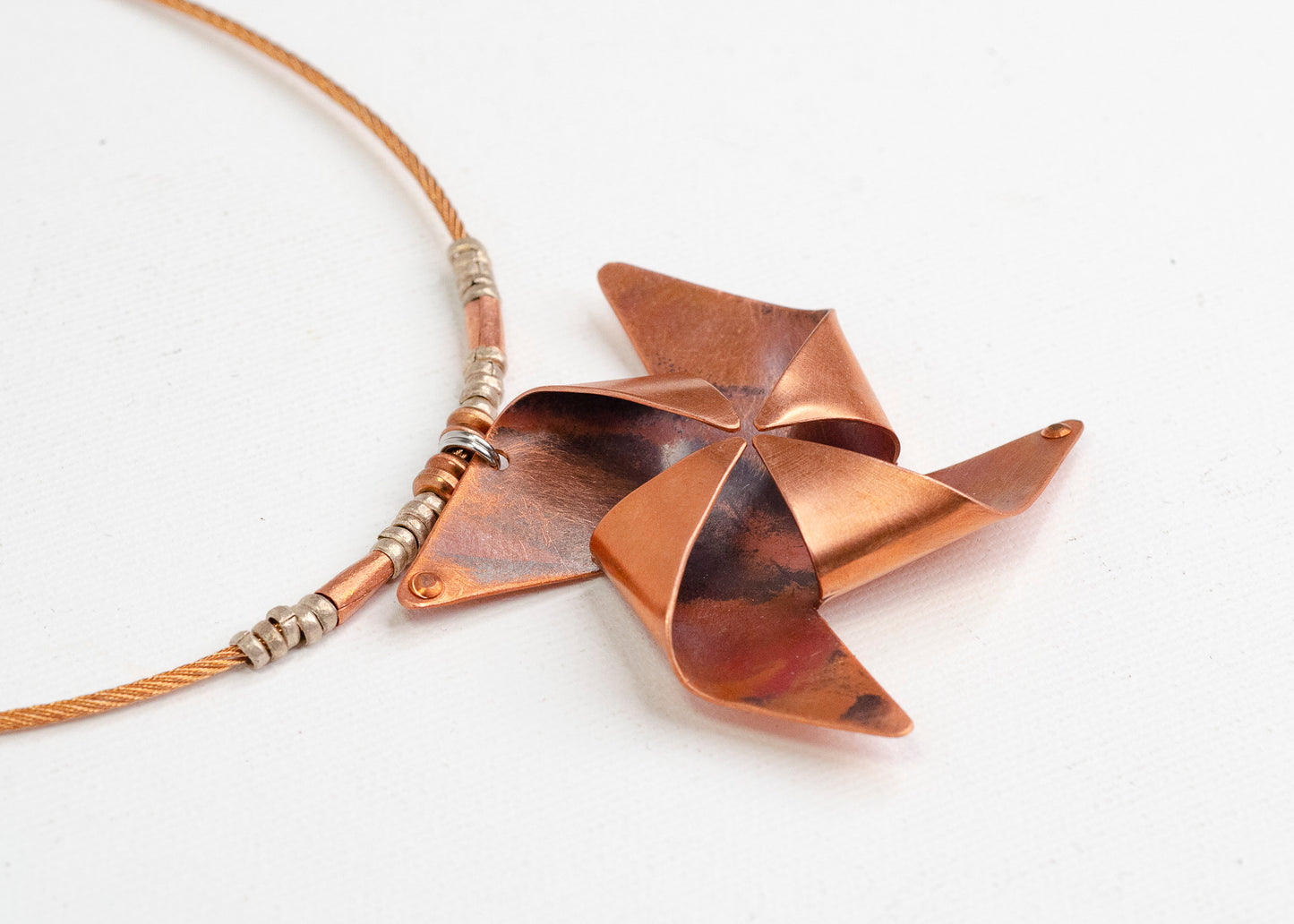 Pinwheel Necklace Copper - Large