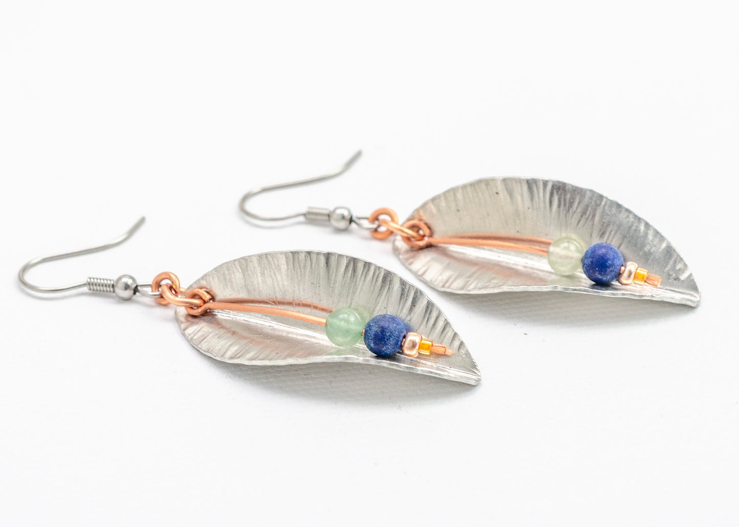 Spring Leaf Earrings Pewter