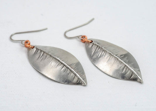 Fall Leaf Earrings Pewter