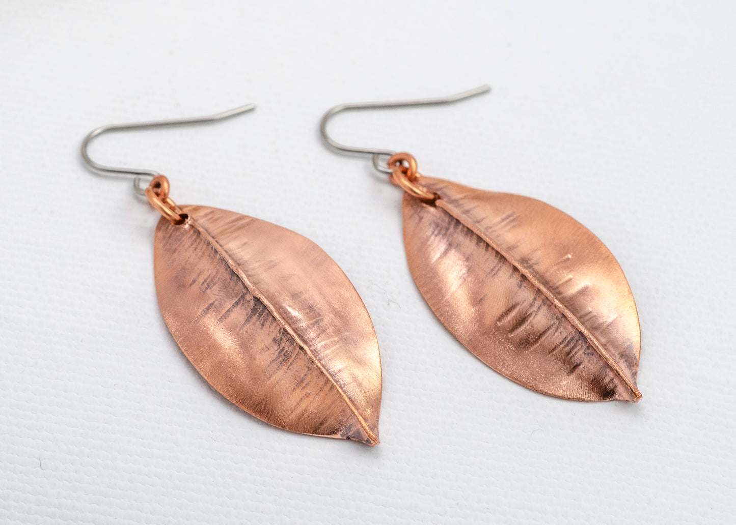 Fall Leaf Earrings Copper