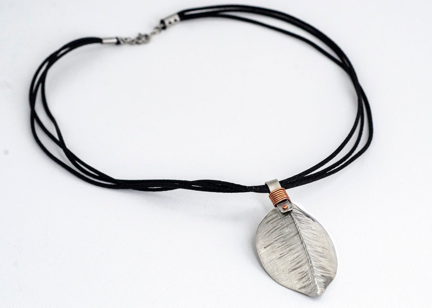 Fall Leaf Necklace Pewter