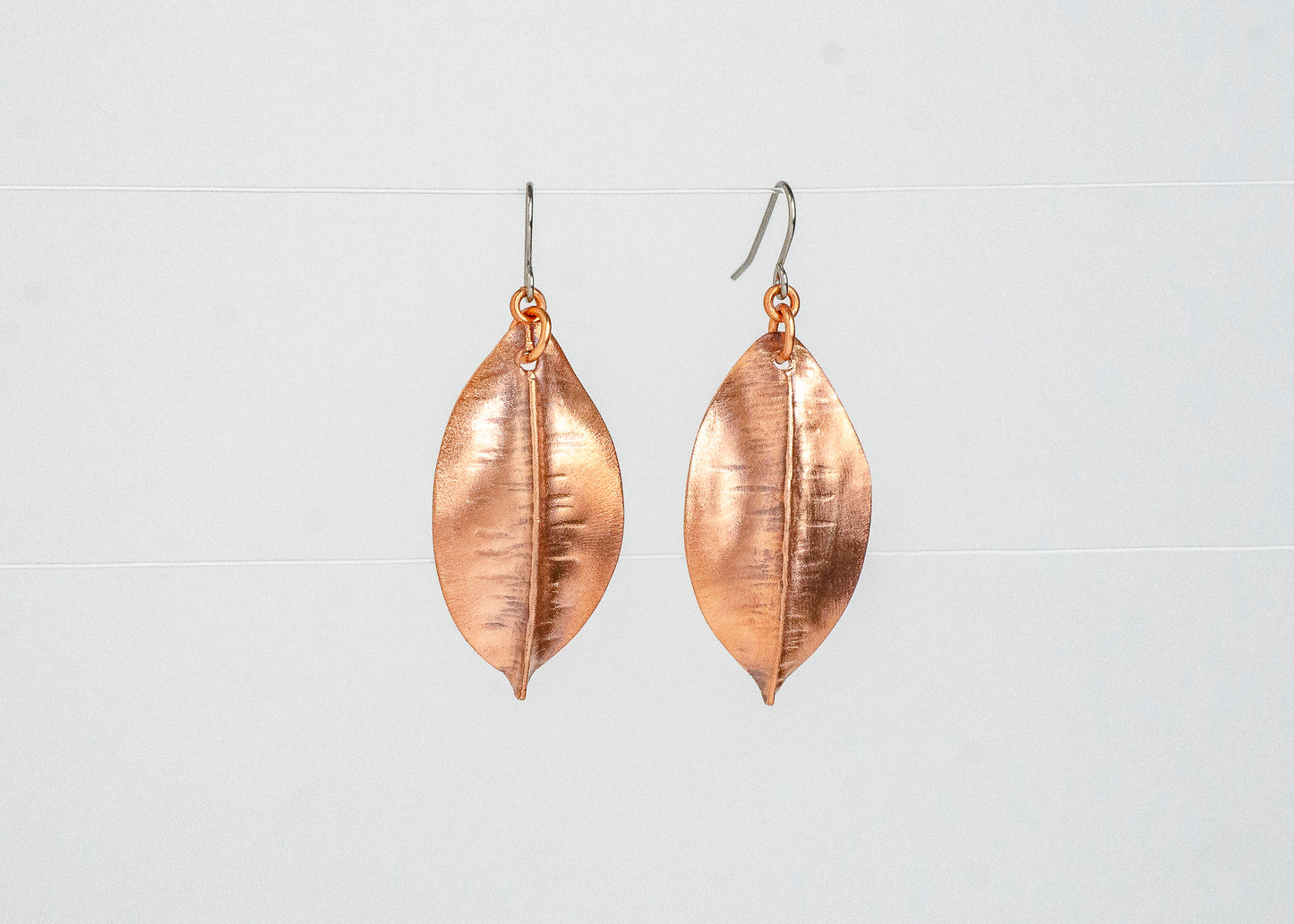 Fall Leaf Earrings Copper
