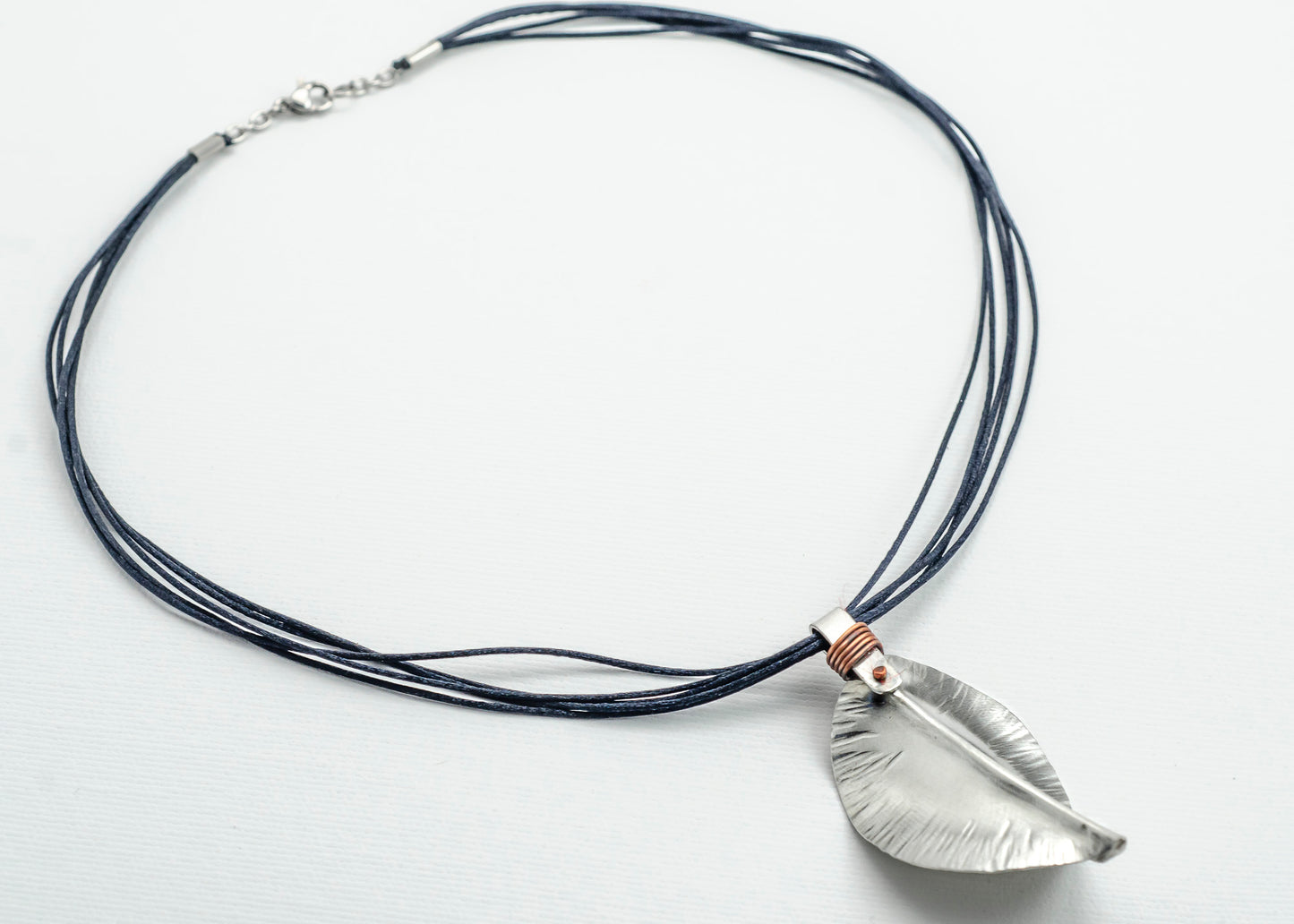 Summer Leaf Necklace Pewter