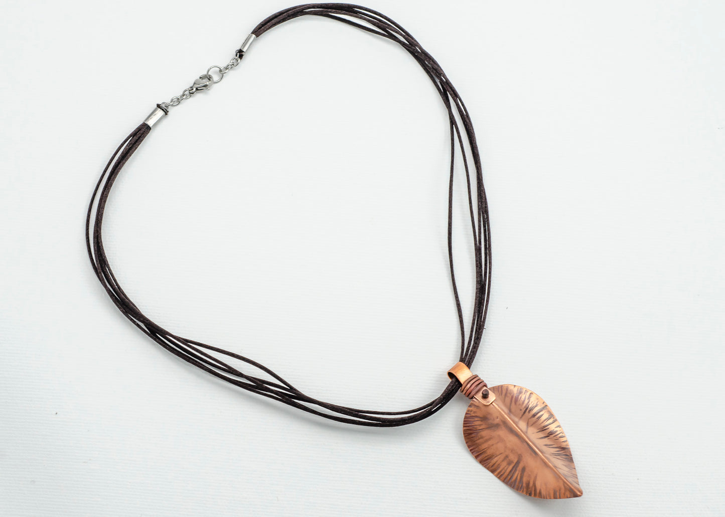 Summer Leaf Necklace Copper