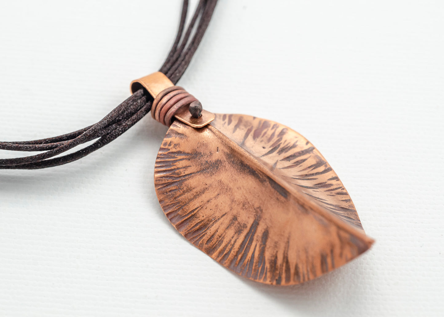Summer Leaf Necklace Copper