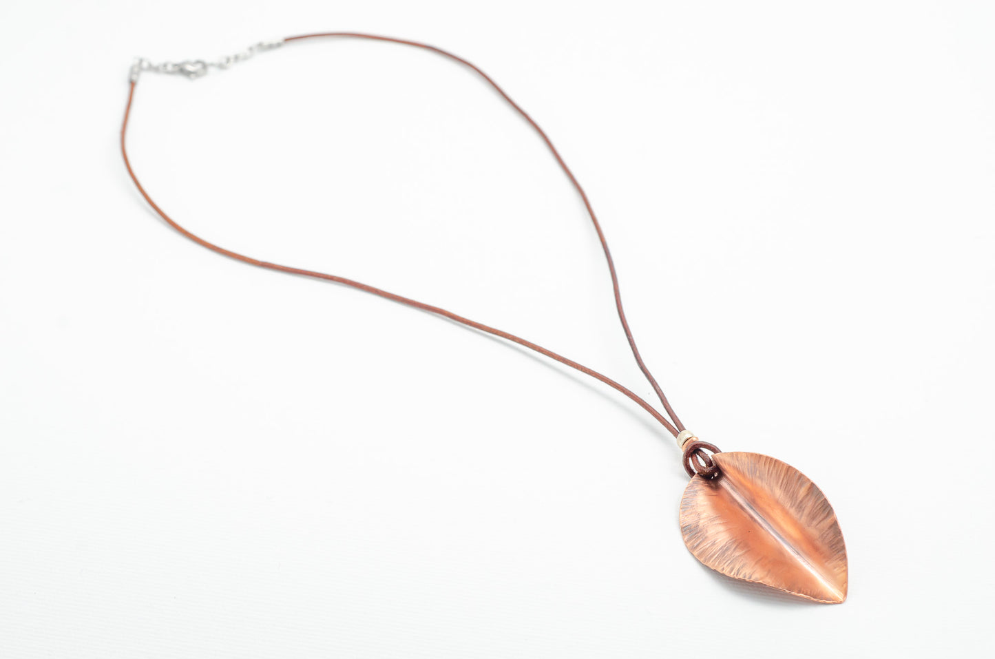 Spring Leaf Necklace Copper