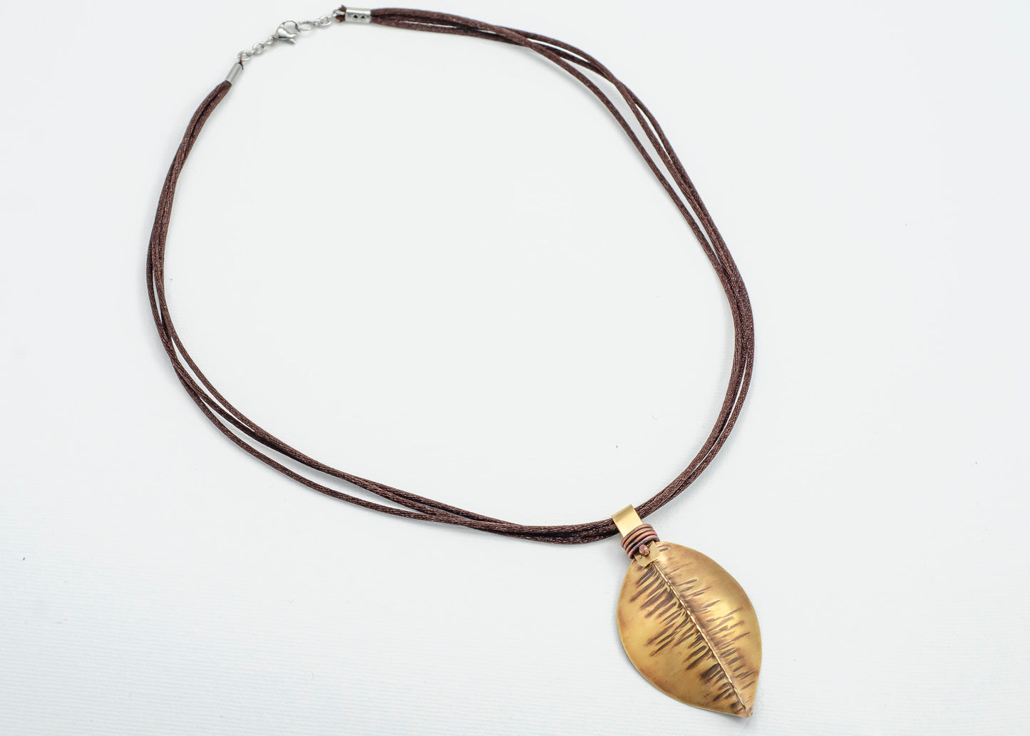Fall Leaf Necklace Bronze