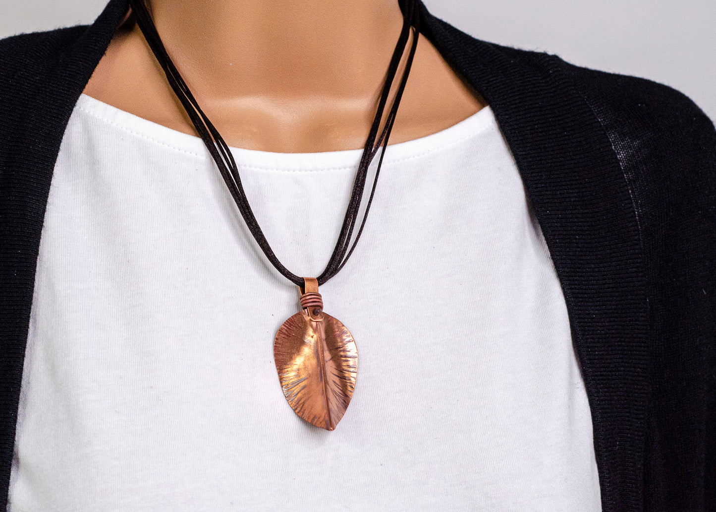 Summer Leaf Necklace Copper
