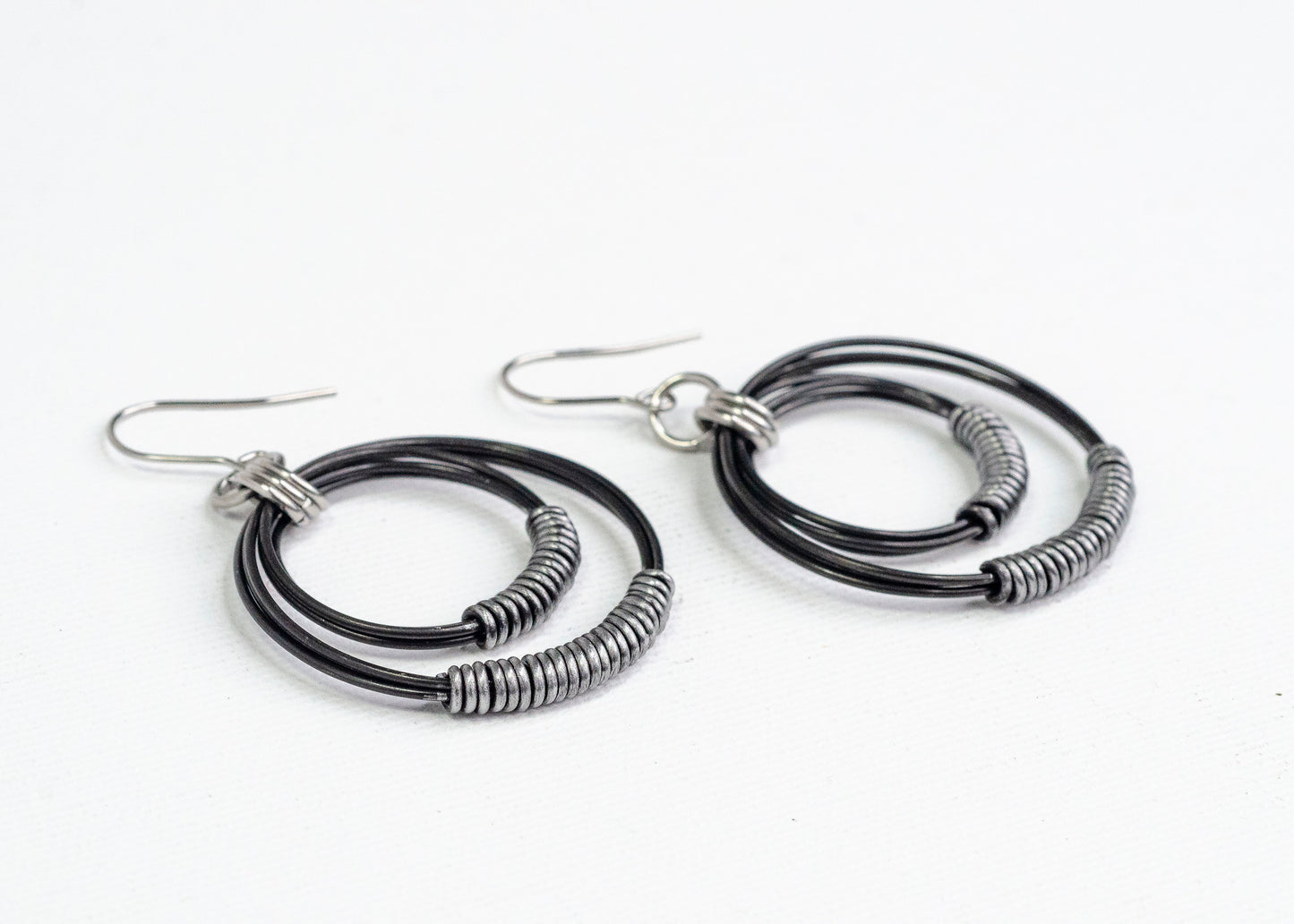 Venus Concentric Earrings Steel