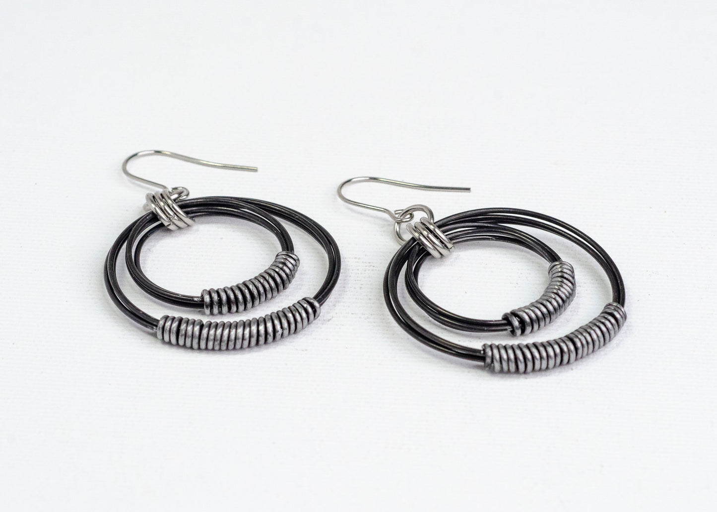 Venus Concentric Earrings Steel