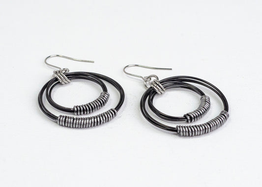 Venus Concentric Earrings Steel