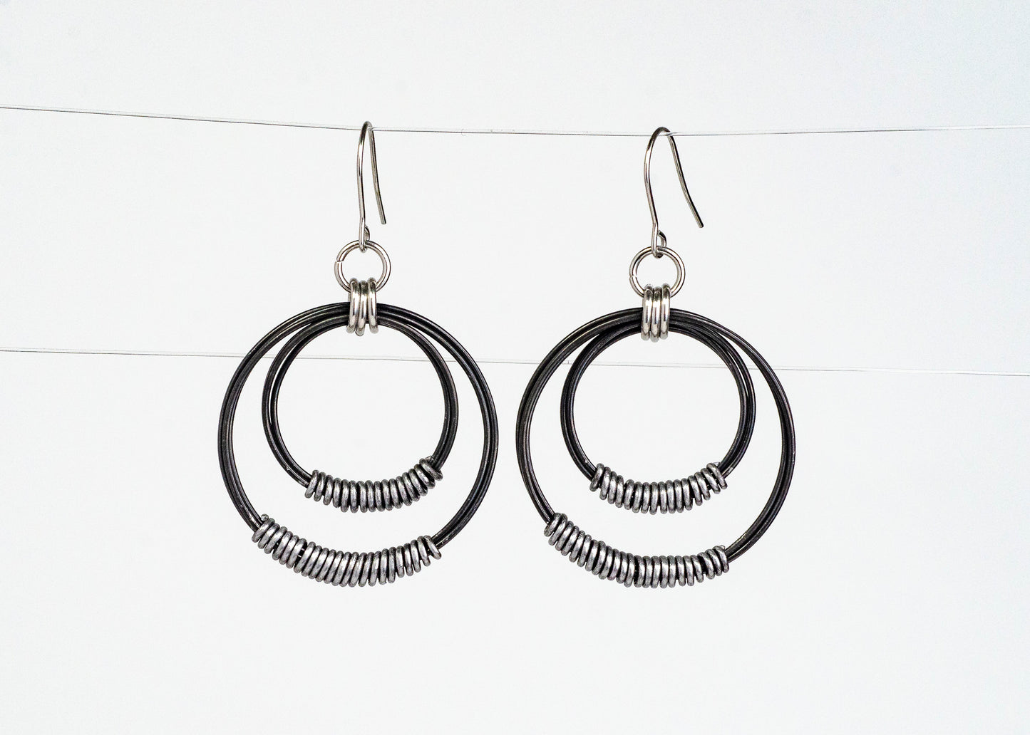Venus Concentric Earrings Steel