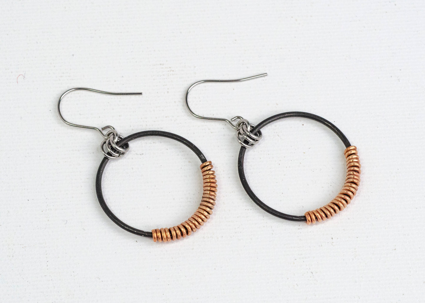 Mercury Concentric Earrings Bronze Wrap
