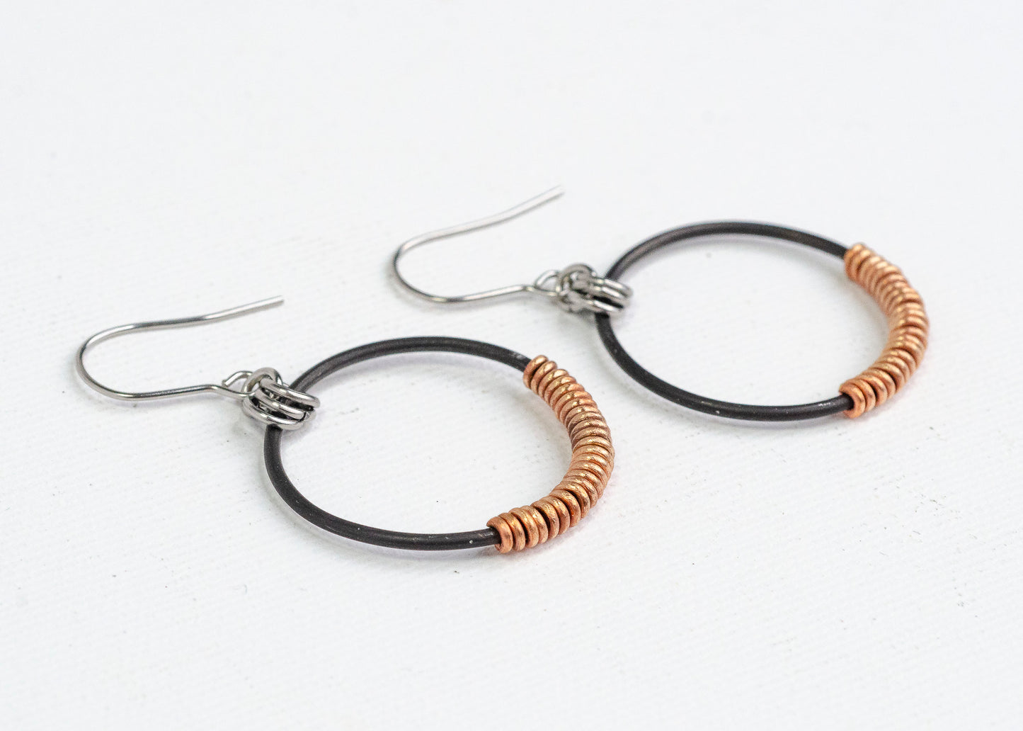 Mercury Concentric Earrings Bronze Wrap