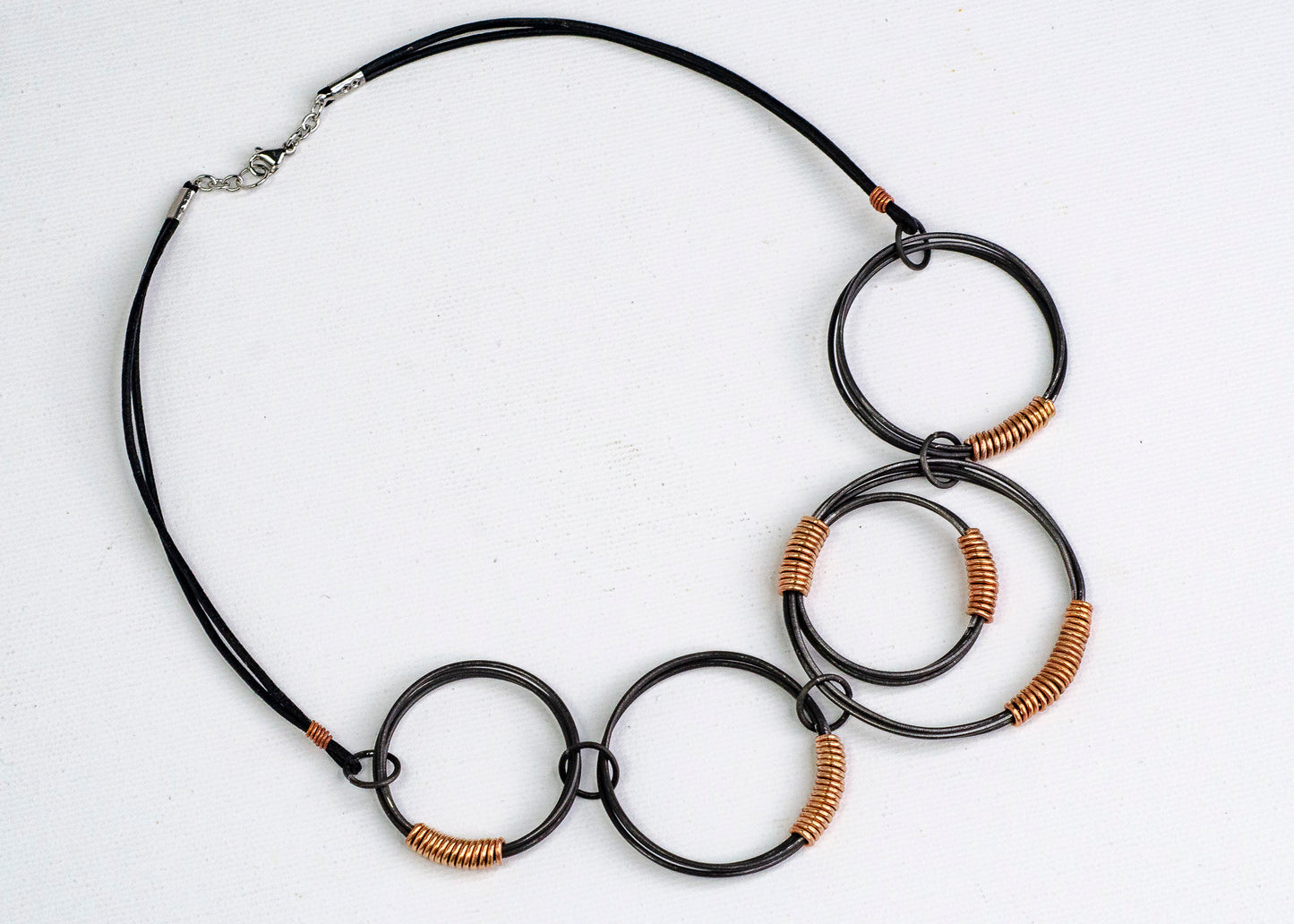 Concentric Necklace Bronze Wrap