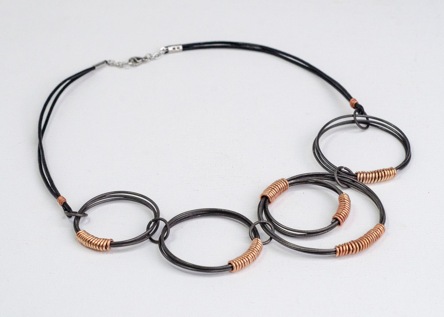 Concentric Necklace Bronze Wrap