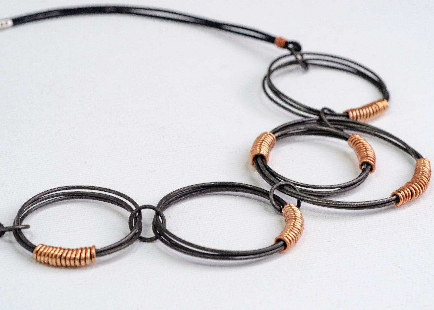 Concentric Necklace Bronze Wrap